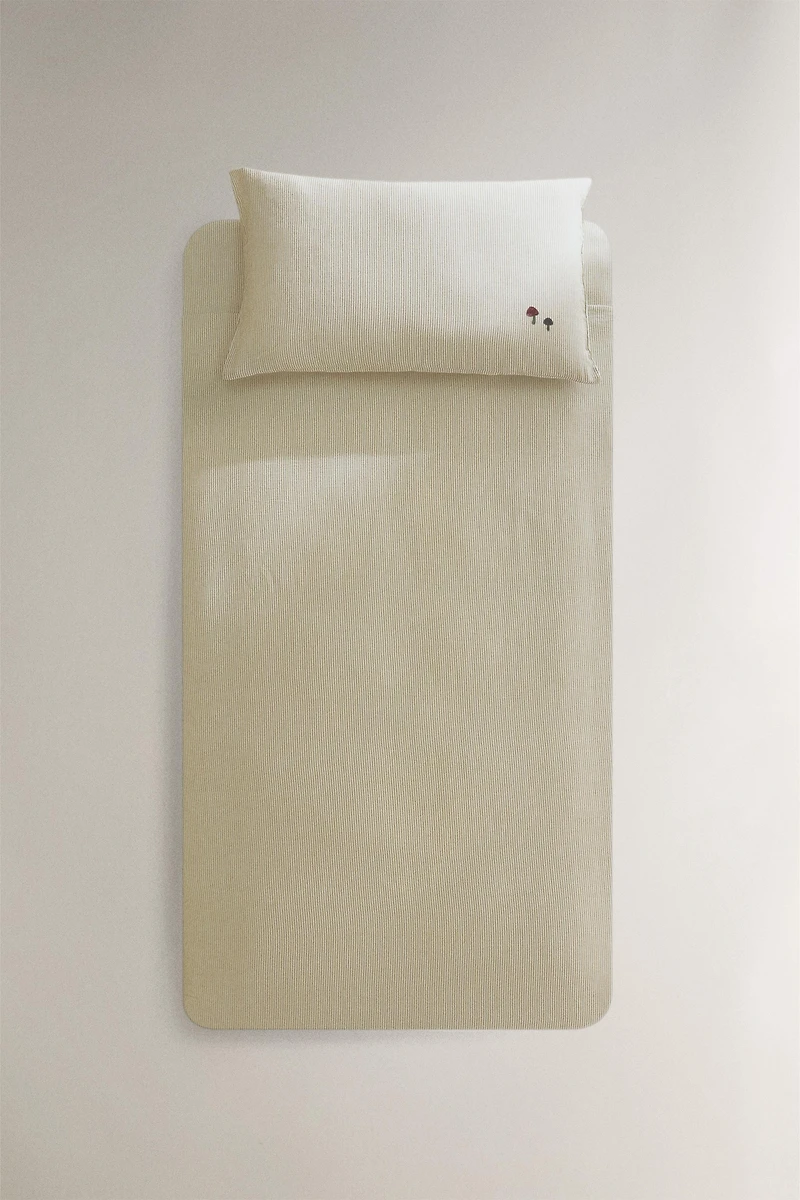 CHILDREN'S MUSLIN STRIPED DUVET COVER