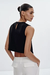 GOLD BUTTON WRAP TOP