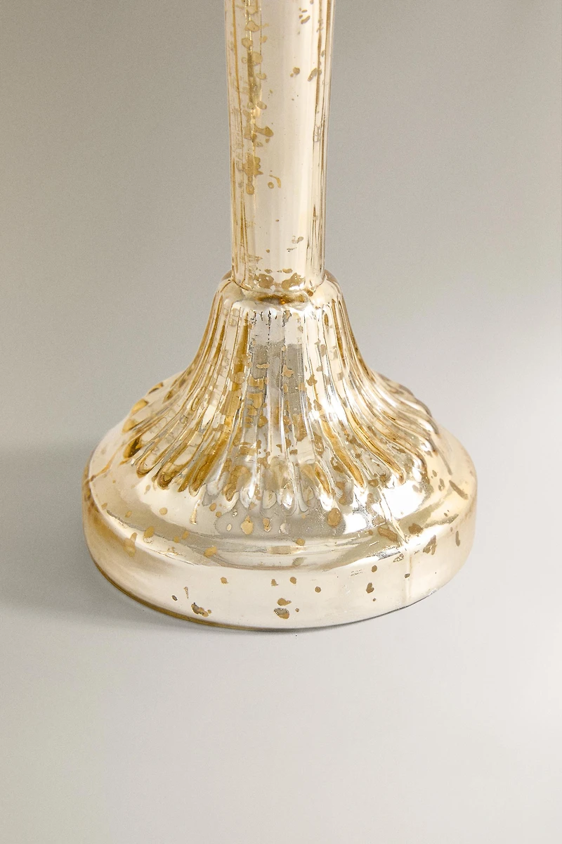 CHANDELIER EN VERRE VIEILLI NOËL