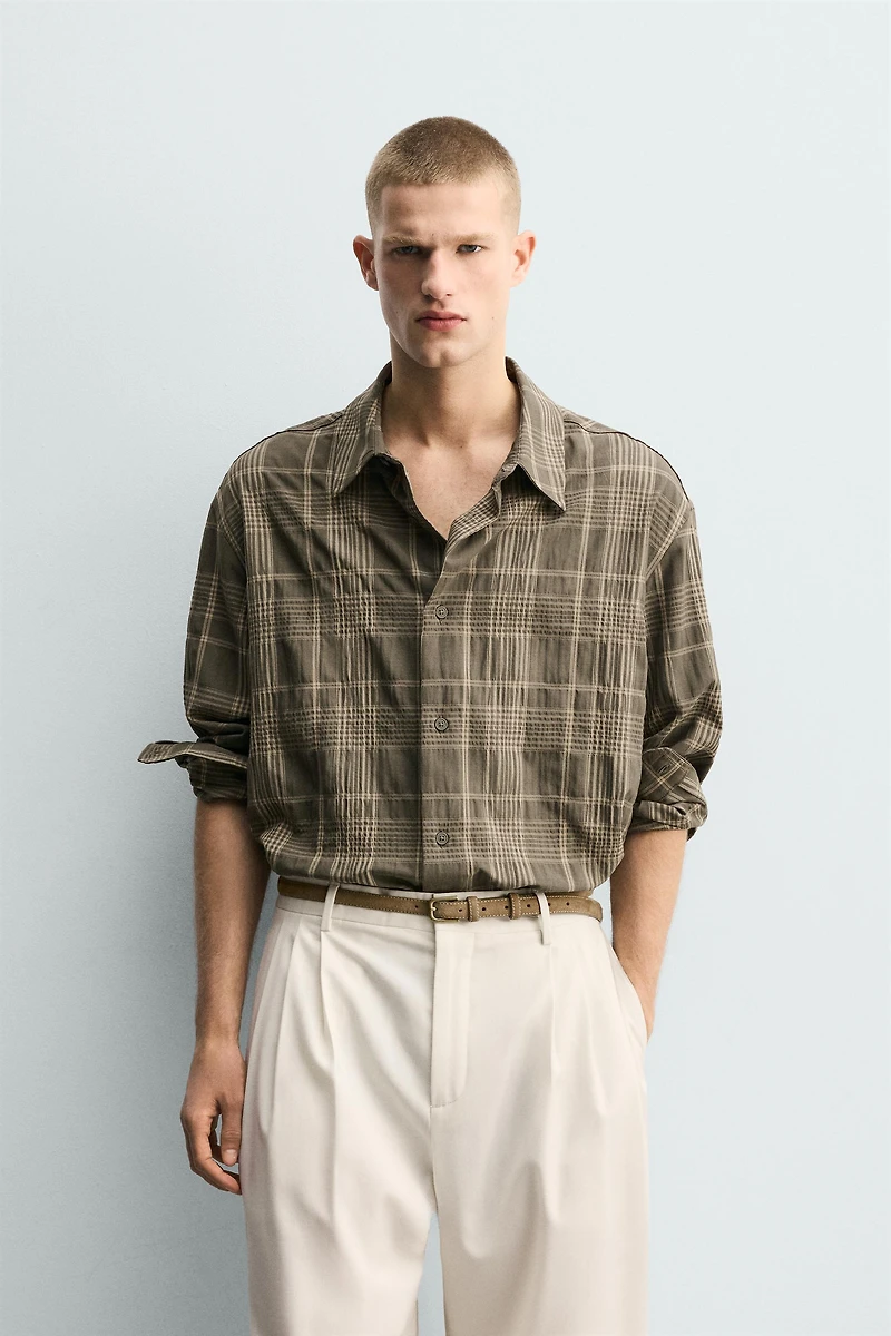 CHEMISE FLUIDE À CARREAUX