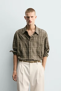CHEMISE FLUIDE À CARREAUX