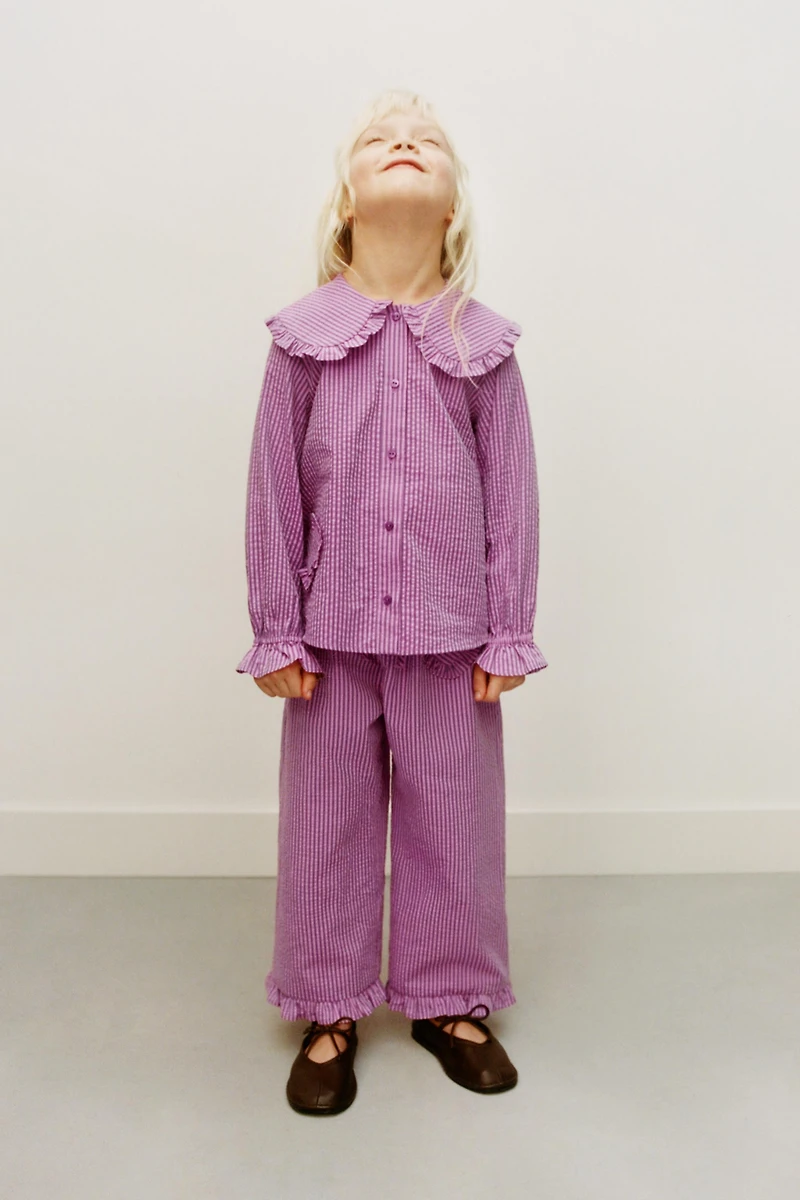 CHEMISE À RAYURES AVEC CŒUR