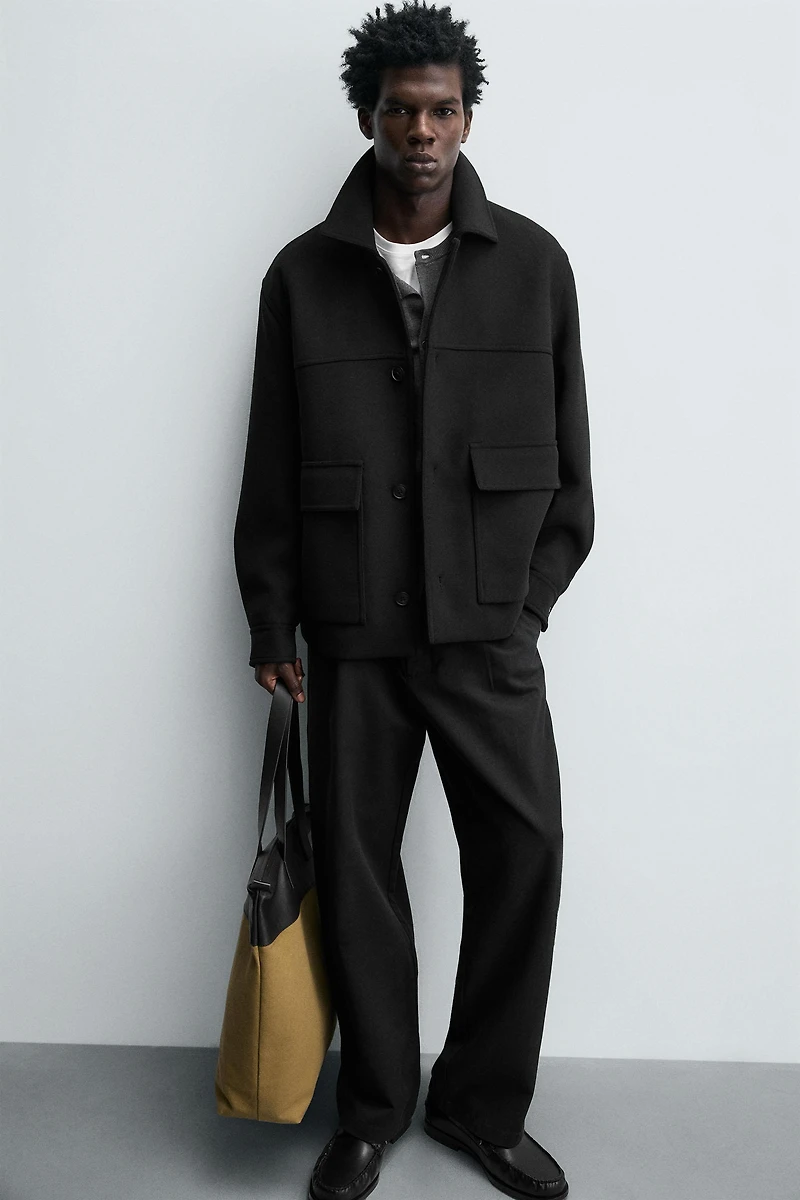 REGULAR FIT POCKET OVERCOAT