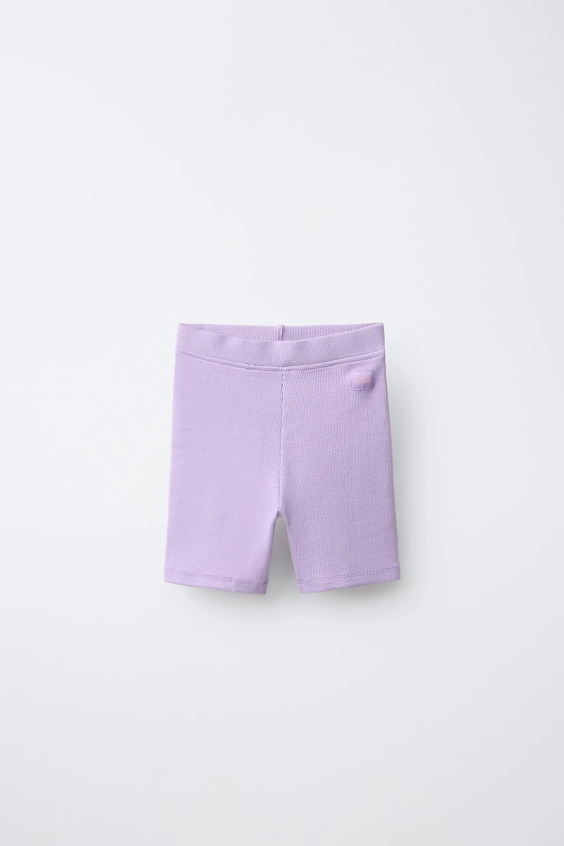 RIBBED CYCLIST LEGGINGS