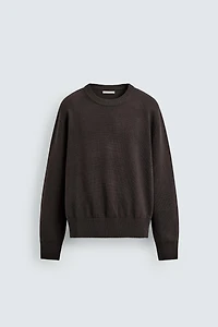 REGULAR FIT COTTON-LINEN JUMPER
