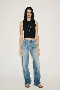 JEAN TRF À JAMBES LARGES TAILLE HAUTE LONGUEUR CHEVILLE