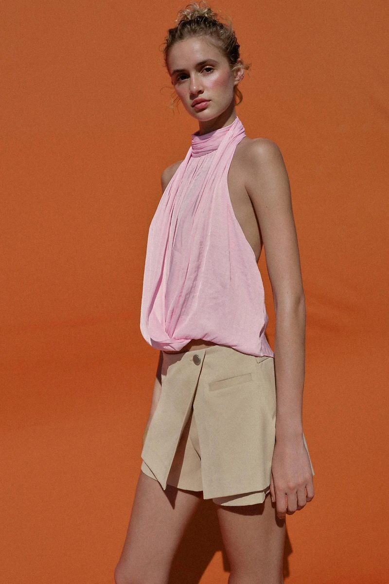 LOW-RISE WRAP SKORT