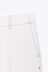 TOPSTITCHED BOOTCUT PANTS