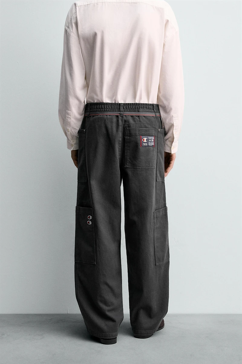 PANTALON CARGO À LACET CHAMPION ® X ZARA