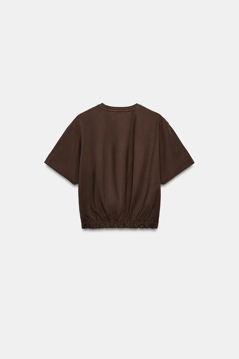 ELASTIC HEM T-SHIRT