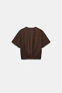 ELASTIC HEM T-SHIRT