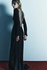 ROBE SATINÉE DOS TOILE D'ARAIGNÉE LIMITED EDITION