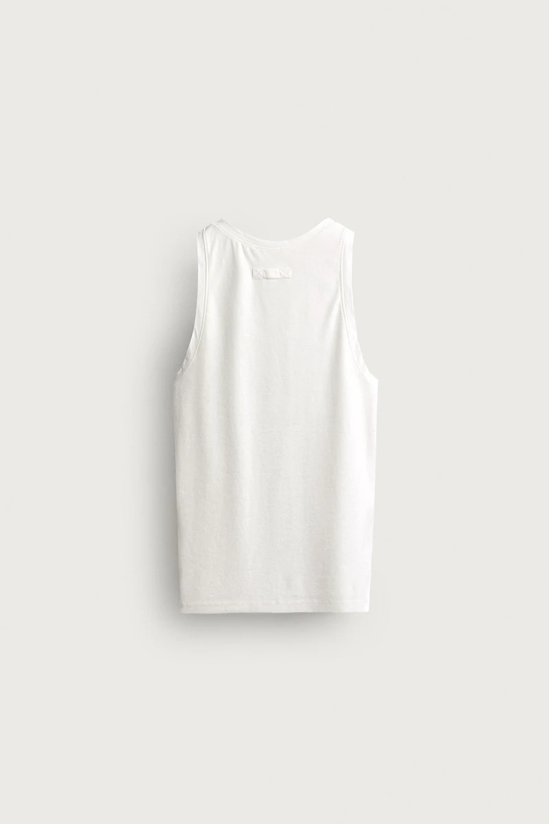 RIB TANK TOP WITH MATCHING TRIM