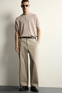 RELAXED FIT DARTED PANTS