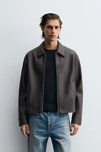 BLOUSON EN MATIÈRE SYNTHÈTIQUE