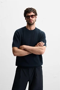 T-SHIRT EN MAILLE PERLÉE