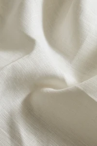 SET OF LINEN NAPKINS WITH FLORAL EMBROIDERY AND HEMSTITCHING (SET OF 2)