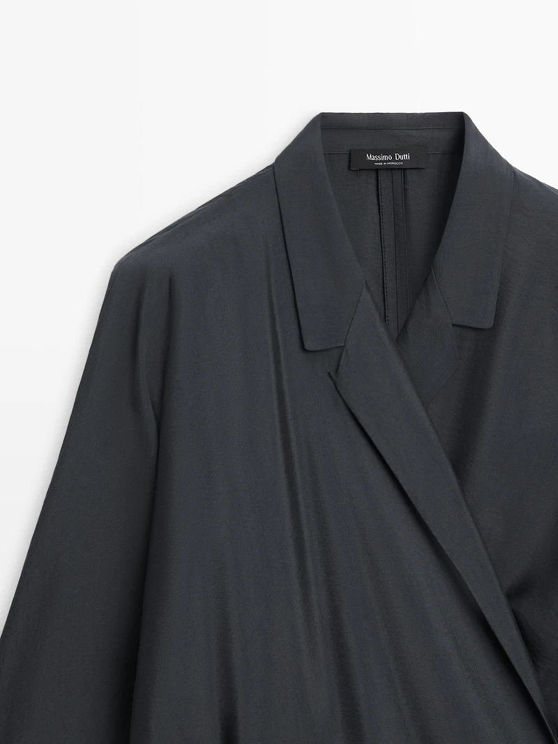 Midi dress with draped detail
