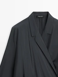 Midi dress with draped detail