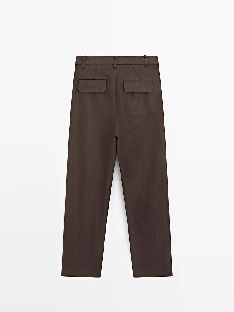 Flowing 100% linen trousers