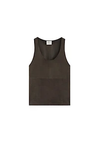 Top à bretelles en cuir effet daim - LIMITED EDITION