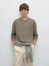 Knit wool blend sweater