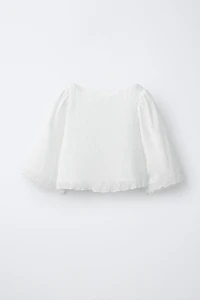 PLEATED LACE TOP