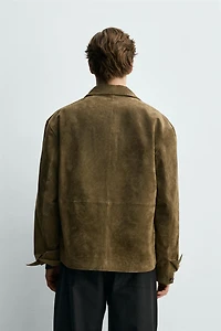 SUEDE LEATHER OVERSHIRT