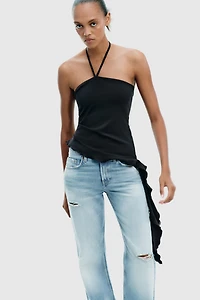 RUFFLED TEXTURED TOP