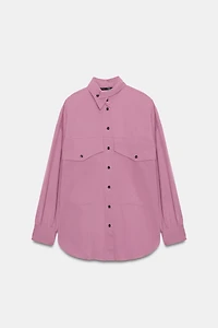 OVERSIZED HIGH NECK SHIRT