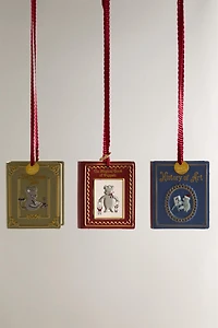 SET OF IRON BOOK CHRISTMAS TREE ORNAMENTS (SET OF 3)