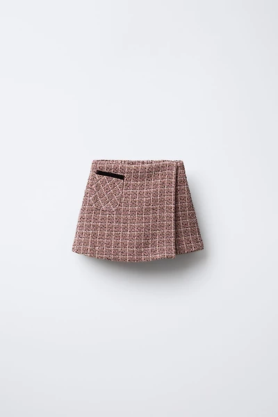 JUPE-SHORT IMPRIMÉE AVEC POCHE EN VELOURS