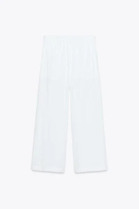 PANTALON JUPE-CULOTTE BRODERIES AJOURÉES