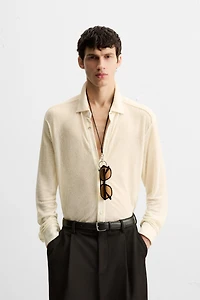 SEMI-SHEER TEXTURED SHIRT