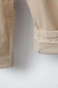 LINED FINE-WALED CORDUROY BAGGY PANTS