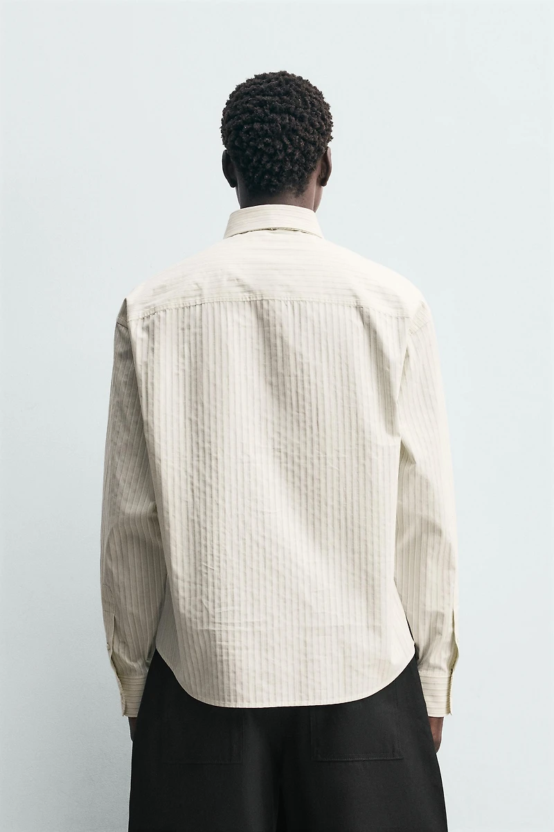 CHEMISE À RAYURES AVEC CRAVATE BIMATIÈRE