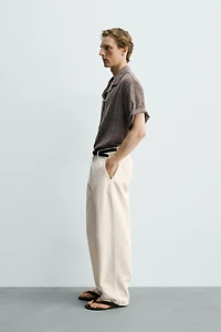 RELAXED FIT PLAID JACQUARD SHIRT