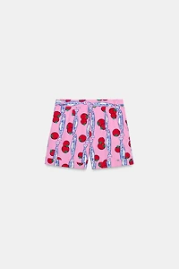 PRINTED PLEATED SHORTS