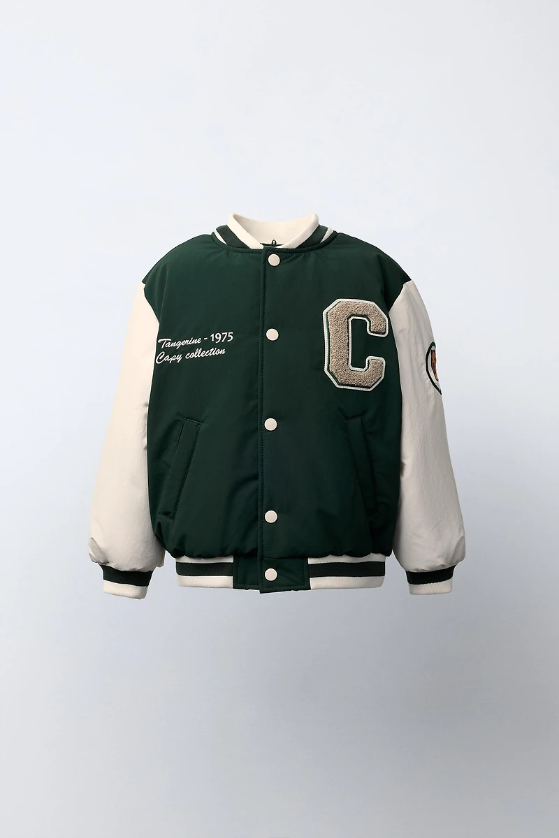 BLOUSON BOMBER À CAPUCHE AMOVIBLE INTÉRIEUR POLAIRE NYLON CAPIBARA CAPYFUN ©