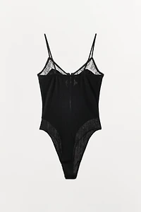 BODY POINTELLE AVEC DENTELLE