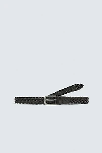 CEINTURE LONGUE EN CUIR TRESSÉ