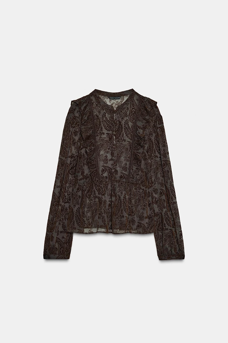 DEVORÉ RUFFLE BLOUSE