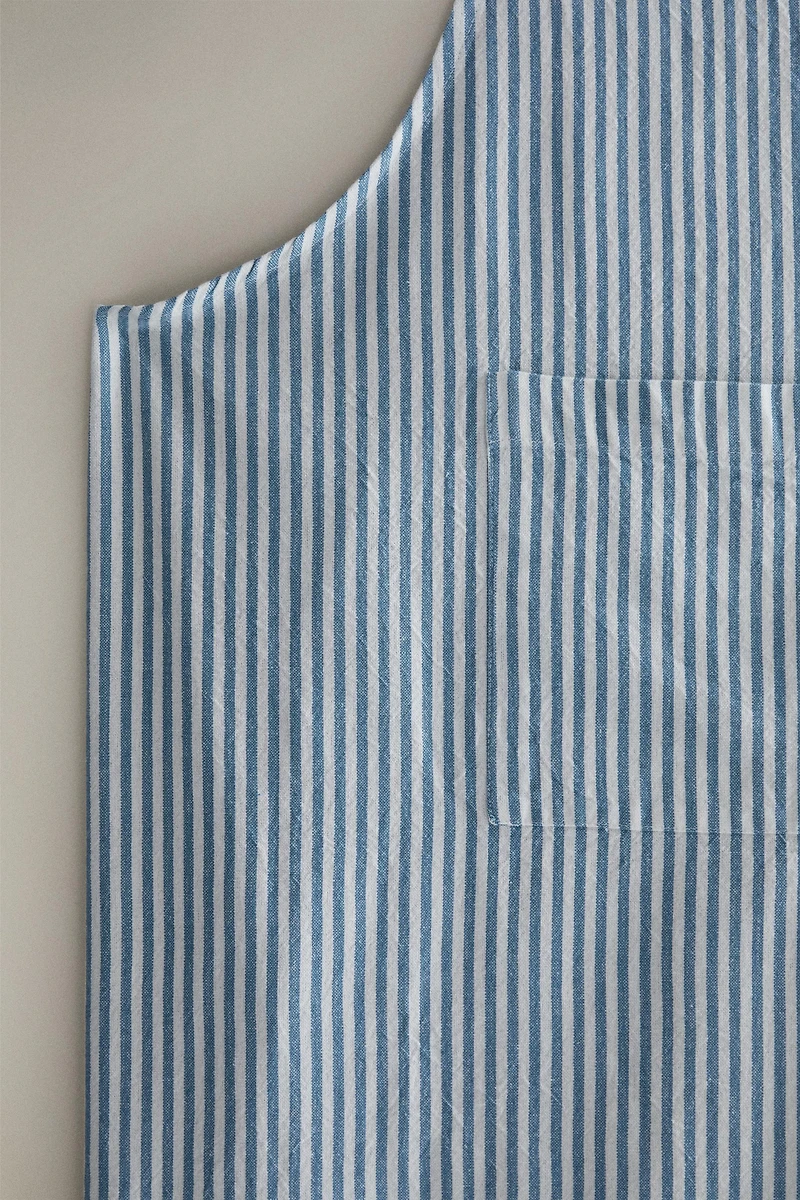 STRIPED COTTON APRON