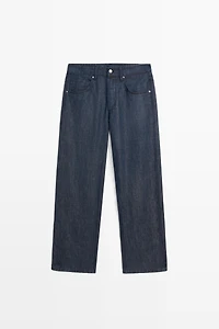 100% linen wide-leg jeans