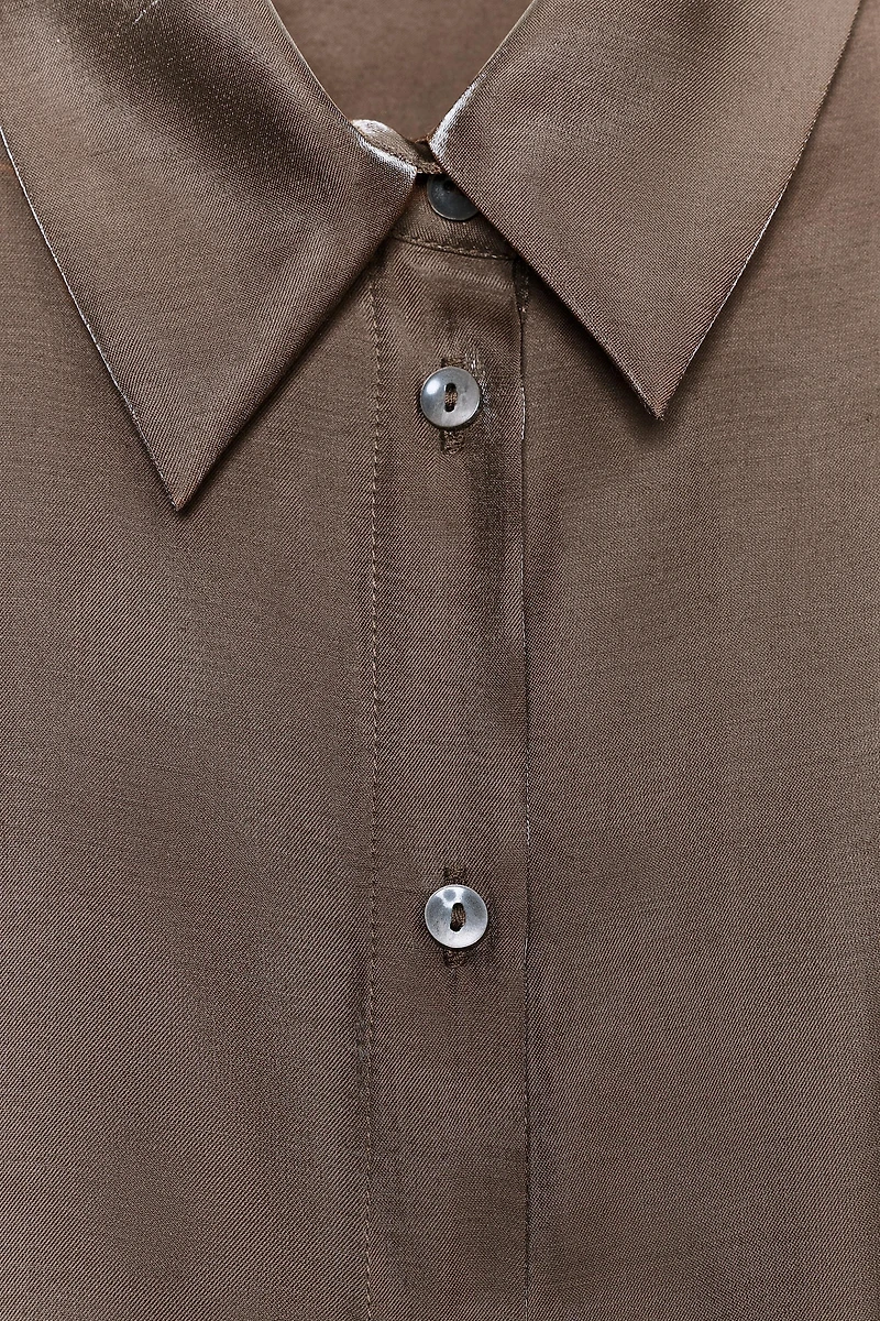 IRIDESCENT FLOWY SHIRT