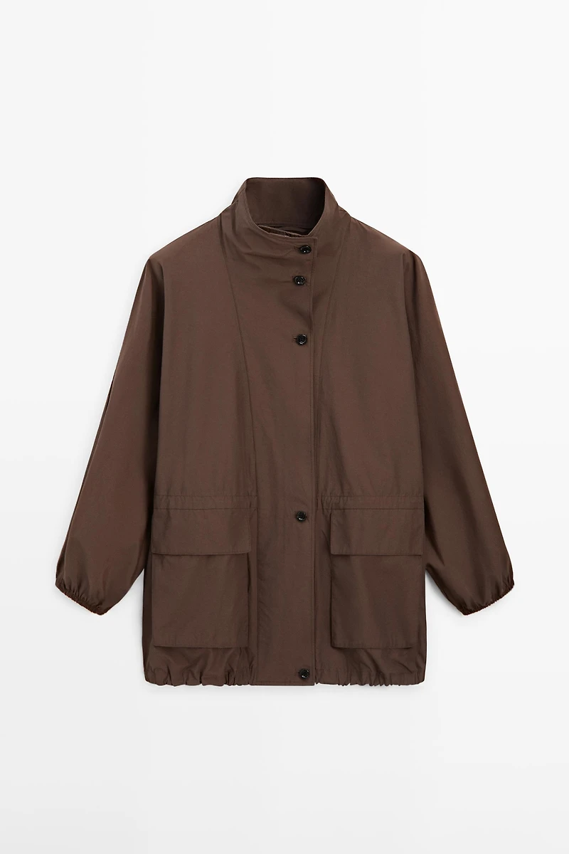 Parka volume avec détail col