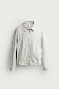 BLOUSON REGULAR FIT EN COTON LAVÉ