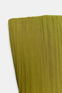 STRAPLESS TEXTURED DRESS