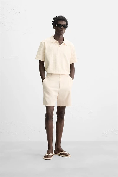 COTTON LINEN SHORTS