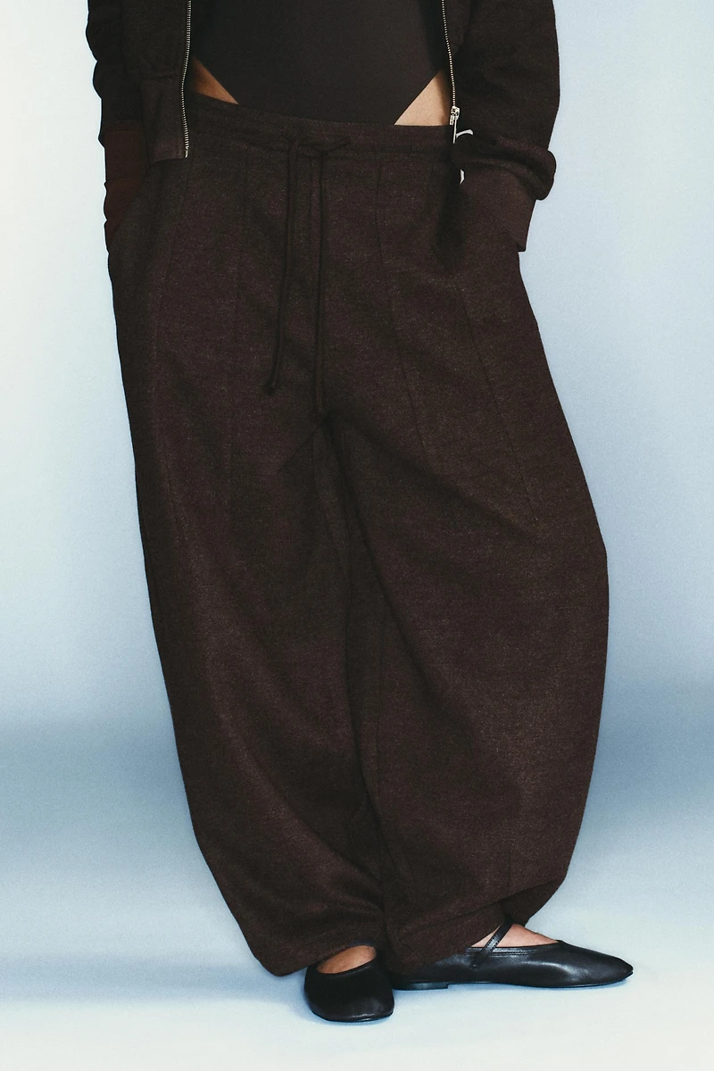 BALLOON RIBBED PANTS